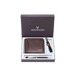 WildHorn Gift Hamper for Men I RFID Protected Leather Wallet, Keychain & Pen Combo Gift Set I Gift for Friend, Boyfriend,Husband,Father, Son etc (Brown M)