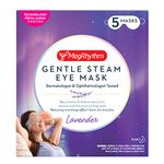 MegRhythm Gentle Steam Eye Mask, Lavender, 5 Count, Soothing Steam Eye Mask, Rejuvenates Eyes, Reduces Tension, Dermatologist and Ophthalmologist Tested