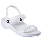 DAWGS Women's Ladies 3-Strap Sandal, White, 8