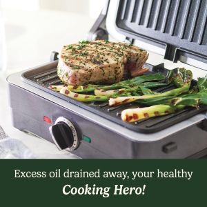 Cuisinart Grill Sandwich Maker – Grey Non-Stick Press