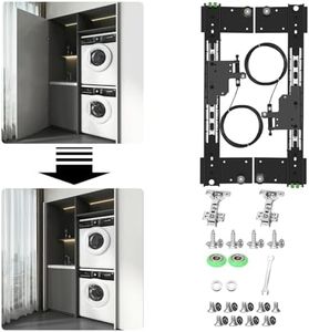 1 Pair of 22-inch Single Door with a Load Capacity of 40 pounds, Hidden Swing Door Track Wardrobe Door Side-Mounted Inverted Retractable Folding Slide Pocket Door Hardware Accessories