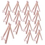 14Pack Wood Display Easel, 6 Inch Wooden Tripod Display Stand for Painting Craft Sewing Display