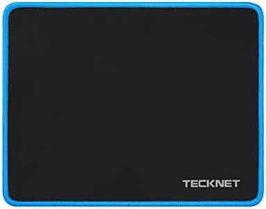 TECKNET Alfombrilla Ratón Gaming - 270x210x3mm Mouse Pad con Base Goma Antideslizante, Superficie Impermeable, Bordes Cosidos, Seguimiento Suave y Preciso, Compatible con Ratones Láser y Ópticos