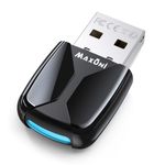 5.4 Bluetooth USB adapter for pc, Maxuni Mini Bluetooth 5.4 EDR USB Bluetooth adapter for laptop, headphones, keyboard, mouse, plug and play, Windows 11/10/8.1