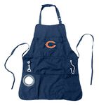 Team Sports America NFL Chicago Bears Ultimate Grilling Apron | Bottle Opener and Insulated Beverage Holder | Heavy Duty Durable Cotton Canvas 300 GSM | Machine Washable | Adjustable Straps