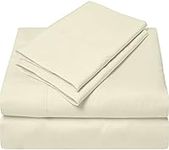 My Egyptian Giza Cotton Sheets Queen Size, 16 Inches Extra Deep Pocket, 100% Giza Long-Staple Giza Cotton Bedsheet Soft Breathable My Dream Sheets - Ivory