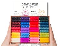 Phoenix Candle Company - Mini Beeswax Spell Candles Set - 40 Count - Hand-rolled - Assorted Colours