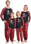 Ekouaer Kids Christmas Pajamas Matching Family Pajamas Xmas Pjs Warm Sleepwear Long Sleeve Loungewear,PAT5,12-13 Years