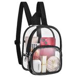 Clear Mini Backpack Stadium Approved, Water proof Transparent Backpack for Work, Security Travel, Concert & Sport Event