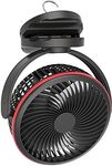 KOONIE 10000mAh Clip fan, Rechargeable Battery Operated Desk Fan, 7-Inch Baby Strollor Fan, Camping Fan with Hanging Hook, Timer, Strong Airflow, Super Quiet, 360° Rotation, 4 speeds and 40 Hours Work Time for Tent, Golf Car, treadmill, Home, Office, Travel, Outdoor