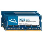 OWC 64GB (4 x 16GB) PC21300 DDR4 2666MHz SO-DIMMs Memory Compatible with Mac Mini 2018, iMac 2019 and up, and Compatible PCs