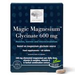 New Nordic Magnesium Glycinate | 600 mg Extra Strength | Sleep and Muscle Support for Women and Men | Pine Bark and Long Pepper Extract | 60 Tablets