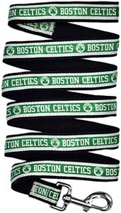 NBA Boston Celtics Dog Leash, Size Medium. Heavy-Duty Metal Swivel Buckle Pet Leash