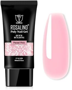 ROSALIND 2 oz Pink Poly Nail Gel, Peach Pink Poly Extension Gel for Nails Nature Color Builder Nail Strengthen Gel Poly Nail Art Design for Women