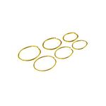 BodyJewelryOnline Package of 6 Gold IP or Surgical Steel Nose Ring or Cartilage Hoop 3 (20G) and 3 (22G) Different Sizes (5/16", 3/8", 1/2") (20 Gauge, Gold)