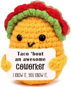 Mini Gifts for Coworker Women Men Handmade Crochet Taco for Coworker Leaving Farewell Goodbye Going Away Office Appreciation Gift for Coworkers Work Bestie Team Employee Christmas White Elephant Ideas