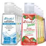 Zuci Pocket Size Hand Sanitizer | Instant Germ Protection | Alcohol Gel-Based | Travel-Friendly | For Entire Family - Kids & Adults - 30ml Pack of 72