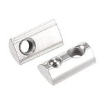 uxcell M6 T Slot Nuts Roll in Spring T-nut with Ball Carbon Steel for 3030 Series Aluminum Extrusion Profile Rail with 8mm Slot 30Pcs