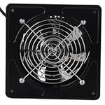 6 inch Wall Mounted Exhaust Fan Super Silent Ventilation with Copper Motor Home Bathroom Kitchen Garage Air Vent (Black)