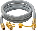 only fire 12 Ft 3/4" ID Natural Gas Hose with Quick Connect/Disconnect Fittings for Grill,Generator,Patio Heater,Pizza Oven,etc