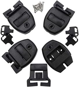 Huouo 4 Set Hot Tub Spa Cover Locks w/Key Pinch Center Release - Strap Buckle Broken Latch Repair Kit with Screws