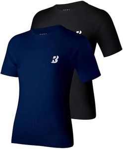 Roadbox Compression Shirt Short Sleeve - 2 Pack Boys Girls Youth Kids Compression Undershirt Athletic Sports T-Shirt for Football Baseball Basketball