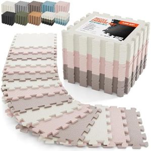 AIRHOP 216 PCS Gym Floor Mat, EVA Foam Puzzle Gym Mat, High-Density Interlocking Foam Floor Tiles for Home Gym, Play Workout Garage Kitchen Flooring 12.6"x12.6"x0.4"