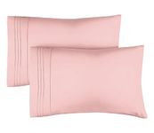 Queen Pillow Cases Set of 2 - Extra Soft, Hotel Quality Pillowcase Covers - Comfy & Cooling Pack of 2 Pillow Cases - Machine Washable Pillow Protectors - 2 Piece - Queen Size Baby Pink Pillow Covers