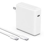 MacBook Pro Charger 96W, USB C Laptop Charger for MacBook Pro Air 13 14 15 16 Inch 2022/2021/2020/2019/2018, Fast Charging Charger with 5A USB C to C Charger Cable 6.6ft