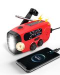 Emergency Hand Crank Radio with Bright Flashlight & SOS Alarm for Home and Outdoor Emergencies