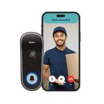 Qubo Smart WiFi Video Doorbell from Hero Group | Instant Phone Visitor Video Call | Intruder Alarm System | 1080P FHD Camera | 2-Way Talk | Alexa & OK Google | Plug and Play AC Chime | Made in India