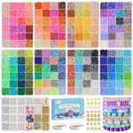 Dazhqp 31000 Clay Beads Bracelet Making Kit, 9 Boxes 192 Colours Friendship Bracelet Kit Flat Polymer Heishi Beads for Jewellery Making, Crafts Gift for Girls Ages 6-12