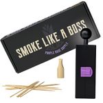 Purple Rose Supply Cannagar Mold – 2-4g Personal Size Cannagar Roller With Skewers, Wooden Tip, Funnel – 1 Hour Burn Time Rolling Kit – Compact and Lightweight – Travel Friendly