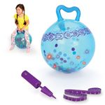 B. toys – Hop n’ Glow – Light-Up Bouncy Ball with Handle - Hopper Ball for Kids 3 years+ (Air Pump Included)