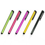 Multi Color Universal Small Touch Stylus Metal Pen for Mobile Phone Cell Smart Phone Tablet iPad iPhone (Multi Color - 5pcs)