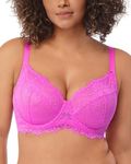 HSIA Minimizer Bra for Women - Plus Size Bra with Underwire Woman's Full Coverage Lace Bra Unlined Non Padded Bra Hot Pink