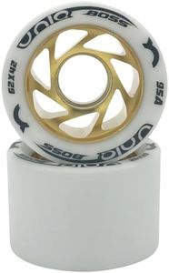 Uniq Skates Boss Indoor Quad Wheel - Great for Jam or Speed Skating - Indoor Performance (White)