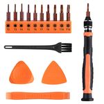 ASTARON 10 in 1 Torx Bit Set Screwdriver Set,Interchangeable Magnetic Torx Bit T2 T3 T4 T5 T6 T7 T8 T9 T10 T15 with Opening Tool,Torx Security screwdriver set for Phone/Computer/Xbox/PS4