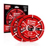 EZARC Carbide Multi Wheel Cutting Disc, 115mm×22.2 mm Angle Grinder Wood Cutting Disc for Wood, Wood with Nails, Laminate, Plastic, Plaster, 2 Pack