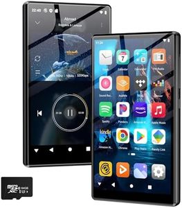 96GB MP3 Player with Bluetooth and WiFi-SWOFY D26 5" HD Full Touch Screen MP3 Player with Spotify, Amazon Music,YouTube,Pandora,Libby,Android MP4 Music Player for Kids Black