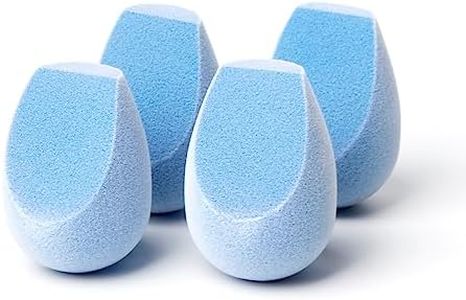 JUNO & Co. Microfiber Fusion Sponge, 4 Pcs Makeup Sponge Set, Latex-Free, Flawless Makeup Blender for Foundations, Powders and Creams