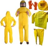 PVC Chemical Suit | Yellow Chemical Suit | Chemical Coverall Suit | PVC Suit for Chemical | Chemical Suit PPE | Chemical Splash Suit | Acid Resistant Suit | Chemical Safety Suit-Shirt+Pant+Hood+Gloves