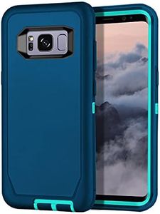 I-HONVA for Galaxy S8 Case Shockproof Dust/Drop Proof 3-Layer Full Body Protection [Without Screen Protector] Rugged Heavy Duty Cover Case for Samsung Galaxy S8(SM-G950U), Turquoise