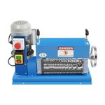 Electric Cable Wire Stripping Machine 1.5mm-38mm/0.06-1.5in Portable Powered Wire Stripper Machine 11 Channels 10 Blades Automatic Wire Stripping Tool 65ft/min for Recycling Copper Wire Blue