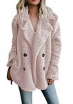 EFOFEI Women Warm Plush Coat Outwear Women's Trench Coat With Detachable Faux Fur PK L