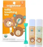 oogiebear Breathing Trio for Babies: Organic Nourishing Body Balm to Relief Dry Itchy Skin - Multipurpose, Booger Picker, & Sickness Relief Chest Rub - 0.5 oz, Safe for Infants, Doctor Made