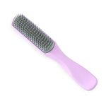 Kuber Industries Hair Brush | Flexible Bristles Brush | Hair Brush with Paddle | Straightens & Detangles Hair Brush | Suitable For All Hair Types | C19-PRUP-S | Small | Purple