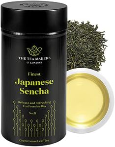 Japanese Sencha Green Tea Loose Leaf - Natural & Authentic Japanese Green Tea - Clean Green Infusion & Smooth, Grassy-Sweet Notes - 125g Easy to Brew Japanese Tea by The Tea Makers of London