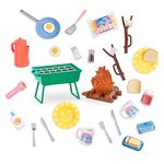 Glitter Girls – Camping & BBQ Grill Set – Doll Camping Set – Marshmallows, Campfire, and Play Food – 14-Inch Doll Accessories – 3 Years + – GG Campfire Set