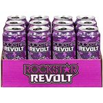 Rockstar Energy Drink Revolt Grape, 473 mL Cans, 12 Pack